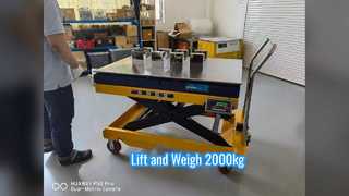SMARTWEIGH 2000 كجم ميزان طاولة الرفع الهيدروليكي الصناعي